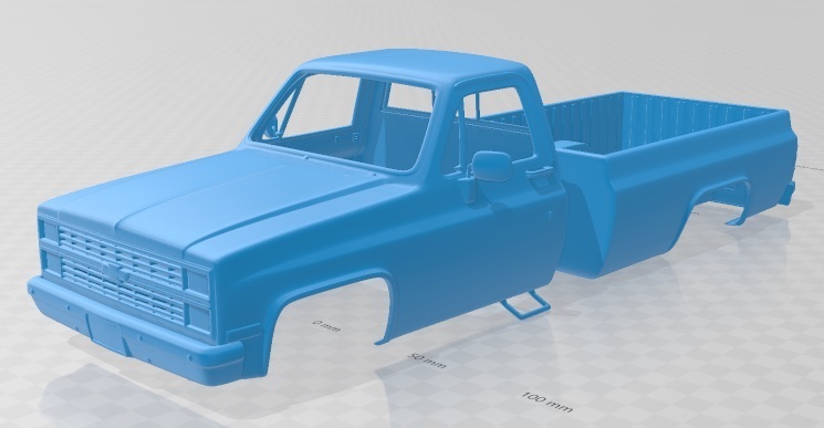STL file Chevrolet K10 Silverado 1984 Printable Body Car 🚙・3D print ...